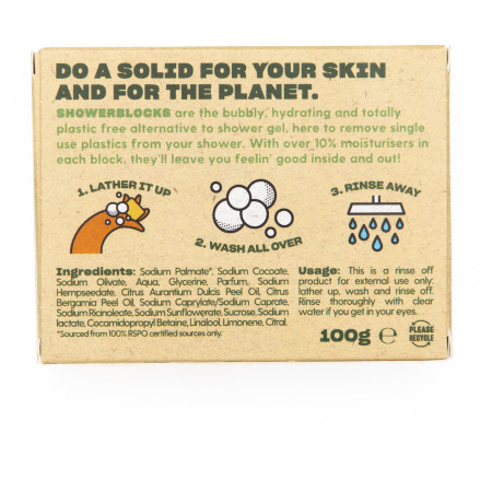 Gel douche Shower Blocks Solid Shower Gel EO Range - Sweet Orange & Bergamot