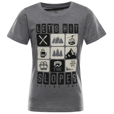 T-shirt enfant Alpine Pro Rejo 3 Grey gris ŠEDÁ