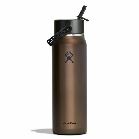 Thermos Hydro Flask 32 Oz Lightweight Wide Flex Straw Cap brun Obsidian