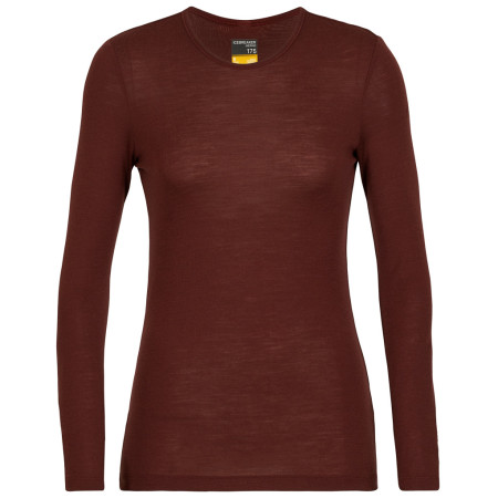 T-shirt femme Icebreaker Women`s 175 Everyday LS Crewe (2018) rouge foncé espresso
