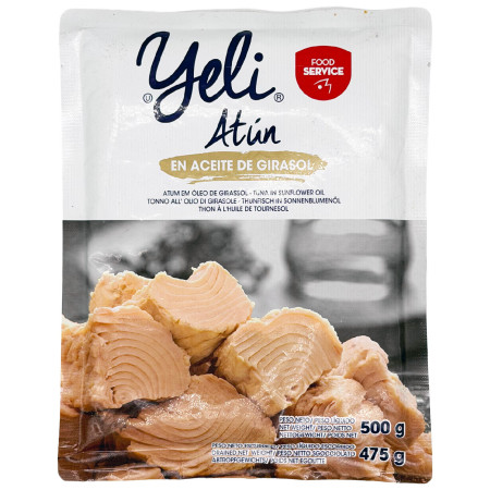 Aliments à emporter Yeli Thon en morceaux à l’huile de tournesol (500 g)