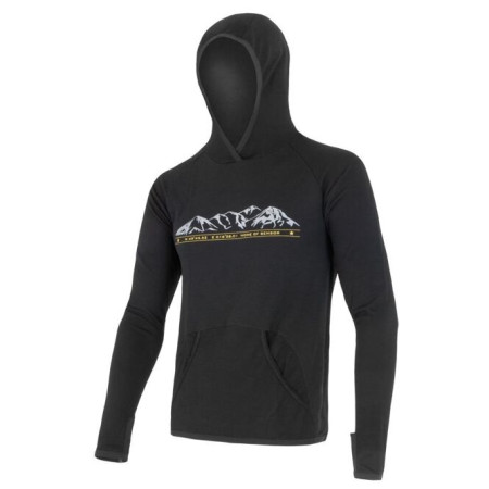 Sweat-shirt homme Sensor Merino Upper Hory vert Black