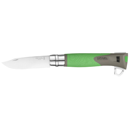 Couteau Opinel VRI N°12 Inox Explore s odstraňovačem klíšťat green