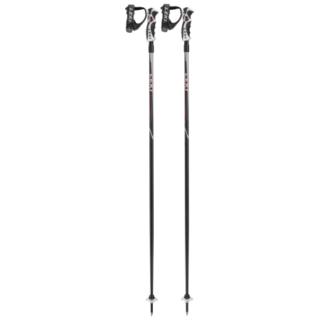 Bâtons ski Leki Hot Shot S (2022) noir / gris black-lightgrey-red