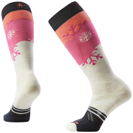 Chaussettes de ski Smartwool W Ski Full Cushion Snowpocalypse OTC blanc / rose MOONBEAM