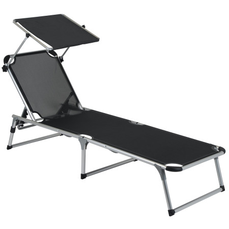 Chaise longue de plage Bo-Camp Florence Sun lounger vert Anthracite