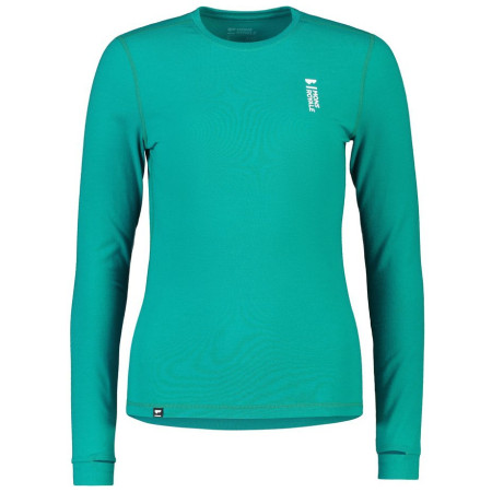 T-shirt fonctionnel femme Mons Royale Cascade Merino Flex 200 Ls Wmns bleue Marina