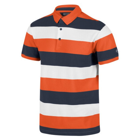 T-shirt homme Regatta Maxen bleu / orange Navy Stripe