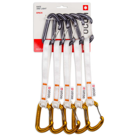 Set dégaines Ocún Hawk QD Wire Bio-Dyn-Ring 15 mm 20 cm 5-Pack orange Orange
