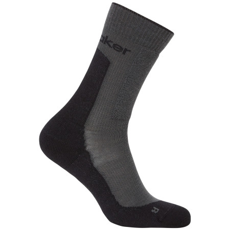 Chaussettes femme Icebreaker Women Merino Hike+ Medium Crew noir / gris Obsidian/Black