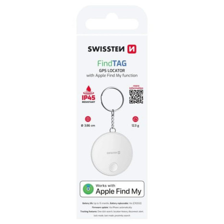 Localisateur Swissten FindTag GPS Locator (with Apple Find My function)