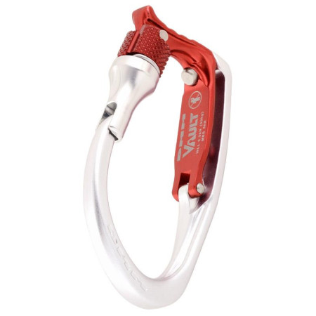 Mousqueton DMM Vault Locking gris / rouge Red/Silver