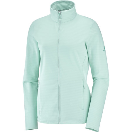 Sweat-shirt femme Salomon Outrack Full Zip W bleu clair IcyMorn