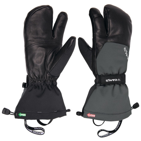 Gants Camp Split Mitt N noir Black / Grey