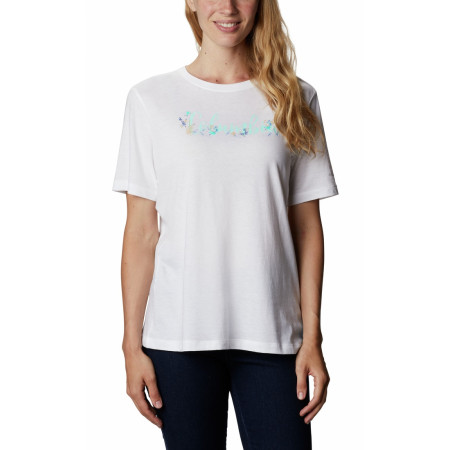 T-shirt femme Columbia Bluebird Day Relaxed Crew blanc WhiteWindFloralBrand
