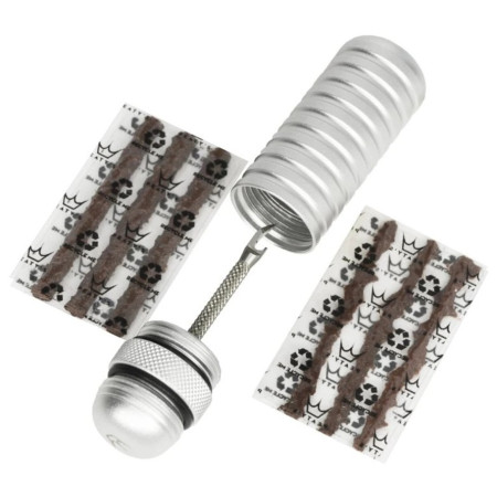 Kit de réparation Peaty´s Holeshot Tubeless Puncture Plugger argenté Silver