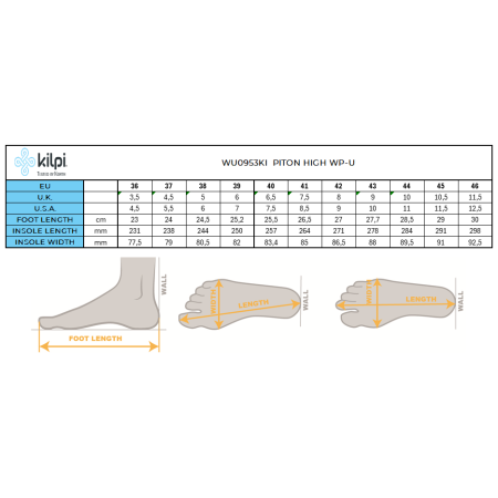 Chaussures montantes de trekking pour hommes Kilpi Piton High Wp-U