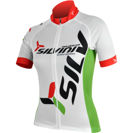 Maillot vélo femme Silvini Team WD258 blanc White