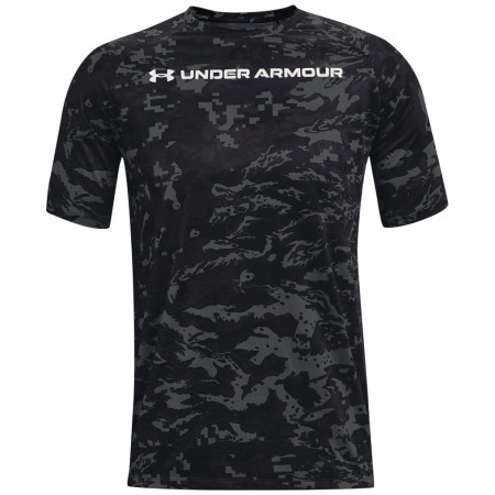 T-shirt homme Under Armour Tech ABC Camo SS girs PitchGray//White