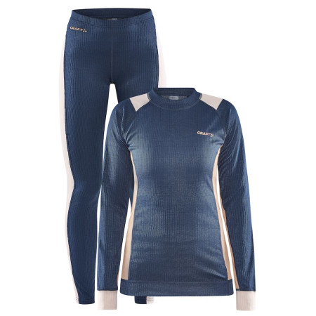 Sous-vêtements thermique femme Craft Core Dry Baselayer bleu / blanc Tide-Gum