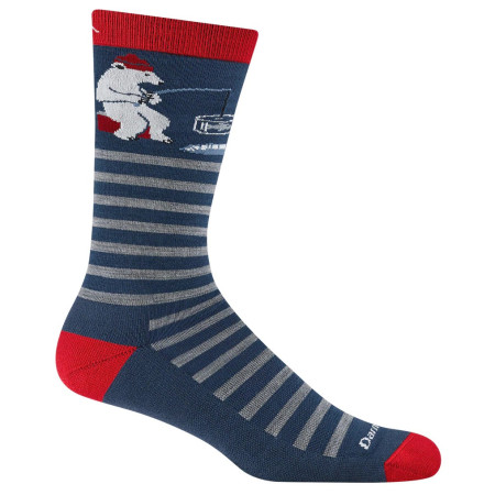Chaussettes homme Darn Tough Wild Life Crew bleu / blanc polar bear lake