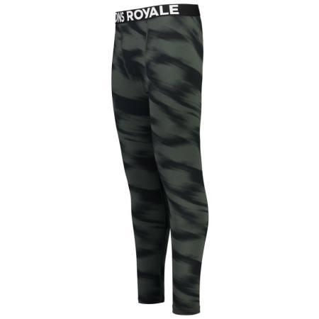 Pantalon sous-vêtement homme Mons Royale Cascade Merino Flex 200 Legging Rosin Motion noir / gris