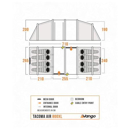 Tente familiale Vango Tacoma Air 800XL Package