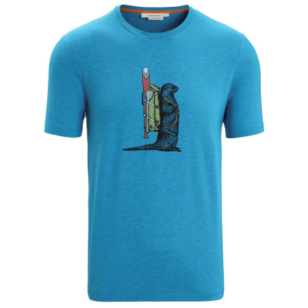 T-shirt homme Icebreaker Men Central Classic SS Tee Otter Paddle bleue Geo Blue
