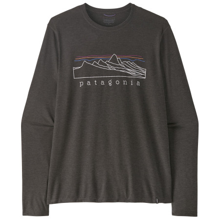 T-shirt homme Patagonia M's L/S Cap Cool Daily Shirt - Stratapeaks noir Ink Black