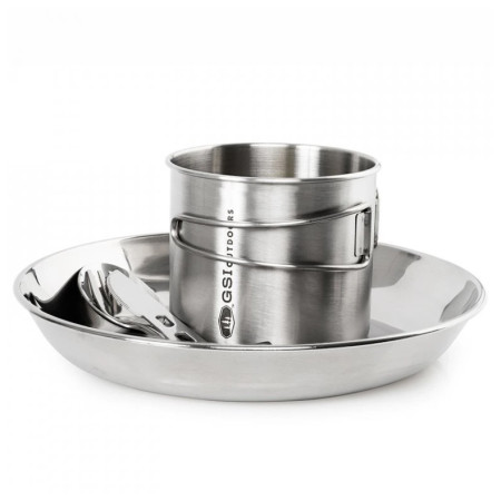 Ensemble vaisselle GSI Outdoors Glacier Stainless 1 Person Set
