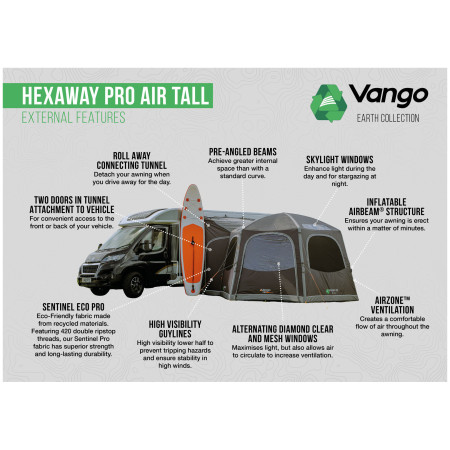 Tente caravane Vango HexAway Pro Air Tall
