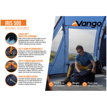 Tente familiale Vango Iris 500