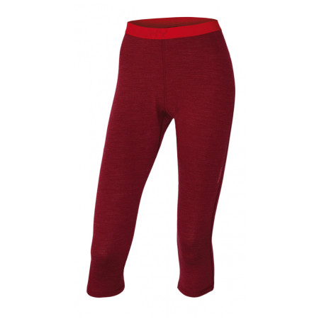 Pantalon 3/4 femme Husky Merino 100 rouge
