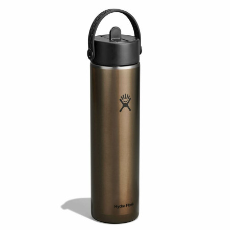 Thermos Hydro Flask 24 Oz Lightweight Wide Flex Straw Cap brun OBSIDIAN