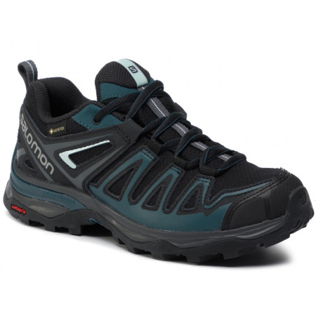 Chaussures femme Salomon X Ultra 3 Prime GTX W Black vert / bleu Black/ReflectingPond/IcyMorn