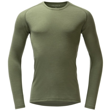 T-shirt fonctionnel homme Devold Adventure Merino 190 Shirt Man kaki clair Lichen