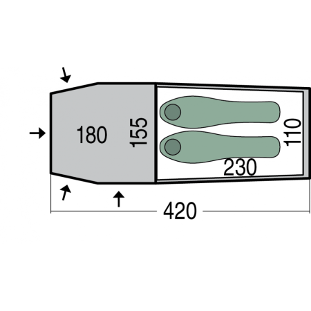 Tente à auvent Pinguin Storm 2