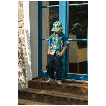 Chemise Wouki Hitode forest blue