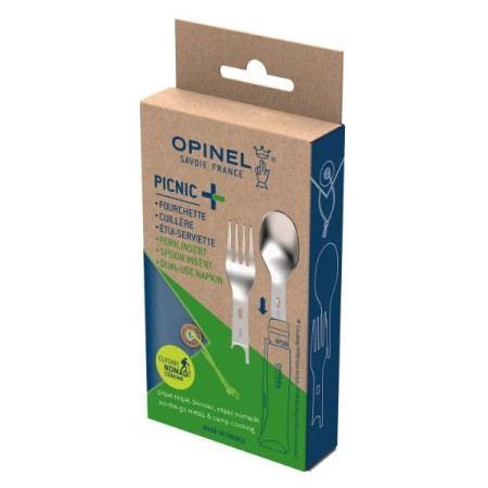 Couverts Opinel Picnic Plus avec fourchette/cuillère/serviette