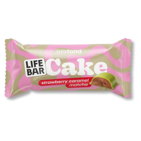 Barre Lifefood Cake fraise, caramel et matcha 35 g