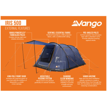 Tente familiale Vango Iris 500