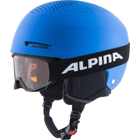 Ensemble casque et lunettes Alpina Zupo Set (+Piney) bleue modrá
