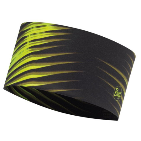 Bandeau Buff Coolnet UV+ Headband noir / jaune OpticalYellowFluor
