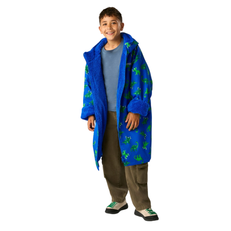 Manteau imperméable pour enfant Regatta Junior Changing Robe Olymp Blue Dino