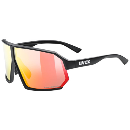 Lunettes soleil Uvex Sportstyle 237 Cv noir / rouge Black Matt/Mir.Red