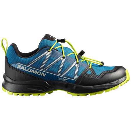 Chaussures enfant Salomon Outscape Waterproof J bleu Mykonos Blue / Black / Acid Lime