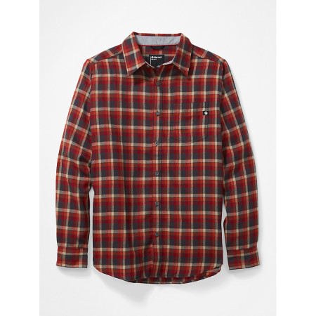 Chemise homme Marmot Fairfax Midweight Flannel LS rouge DarkSteel