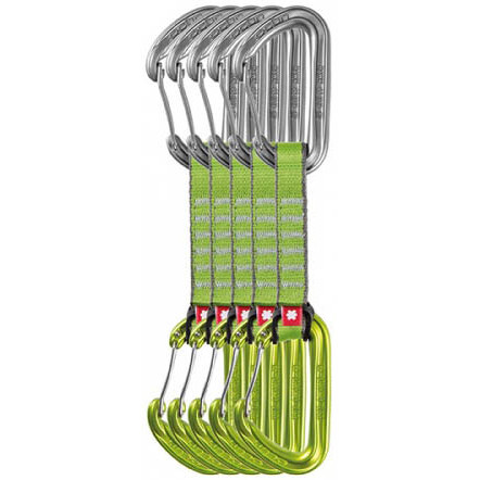 Dégaines Ocún HAWK QD wire PA 16mm, 5-pack green Green