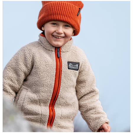 Sweatshirt enfant Didriksons Gibbs Kids Fullzip 2 Beach Beige/Rust