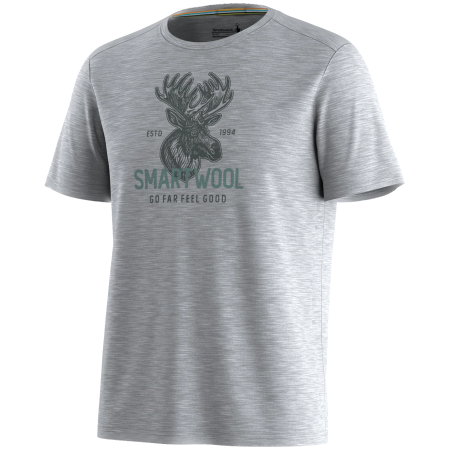 T-shirt fonctionnel homme Smartwool Men's Moose Mode Active Short Sleeve Gra gris